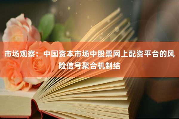 市场观察：中国资本市场中股票网上配资平台的风险信号聚合机制结