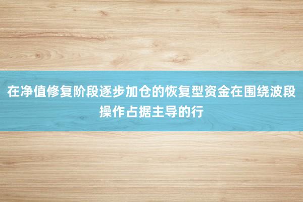 在净值修复阶段逐步加仓的恢复型资金在围绕波段操作占据主导的行